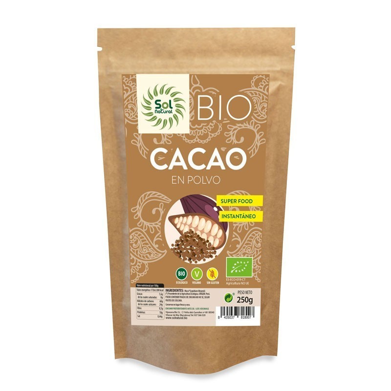 Cacao polvo crudo raw SOL...