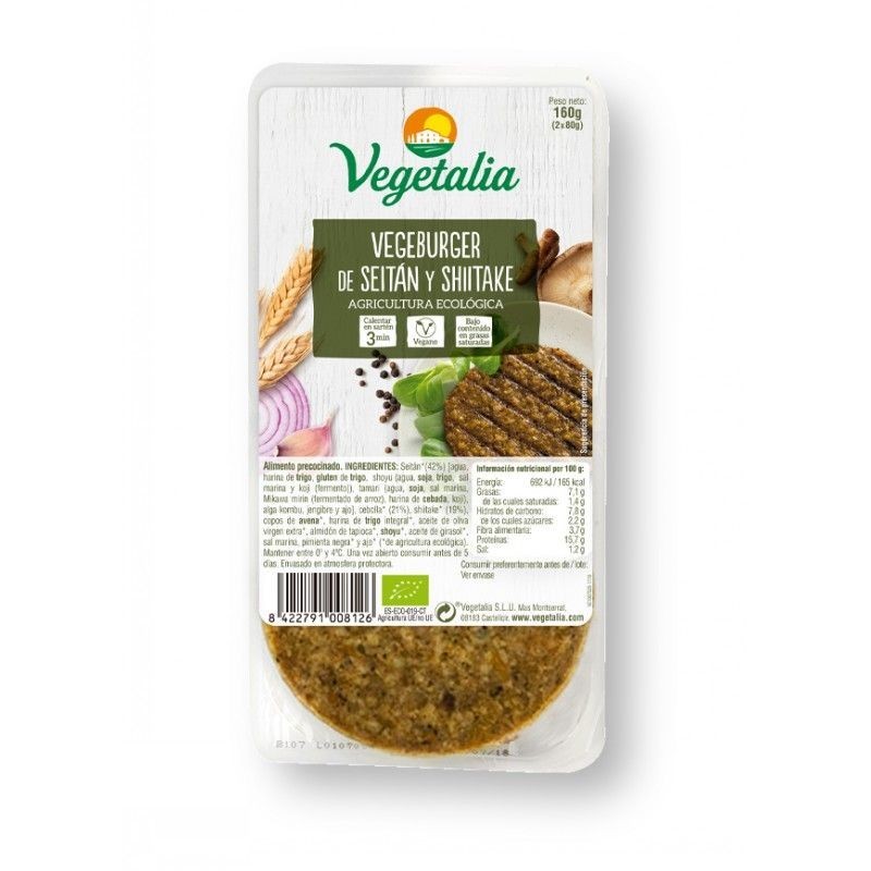 Vegeburger seitan shiitake VEGETALIA 160 gr