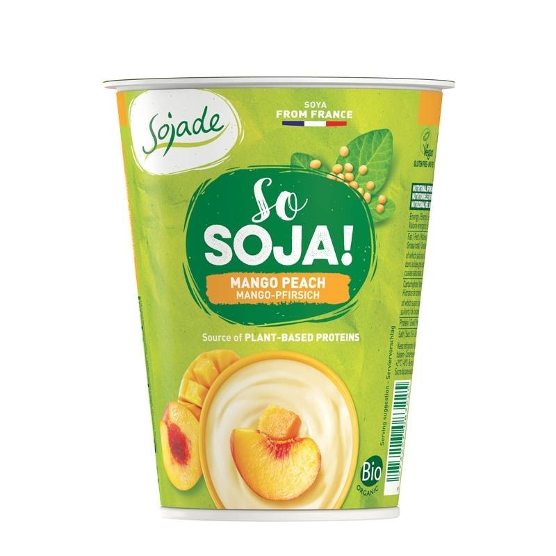 Yogur soja melocoton mango SOJADE 400 gr BIO