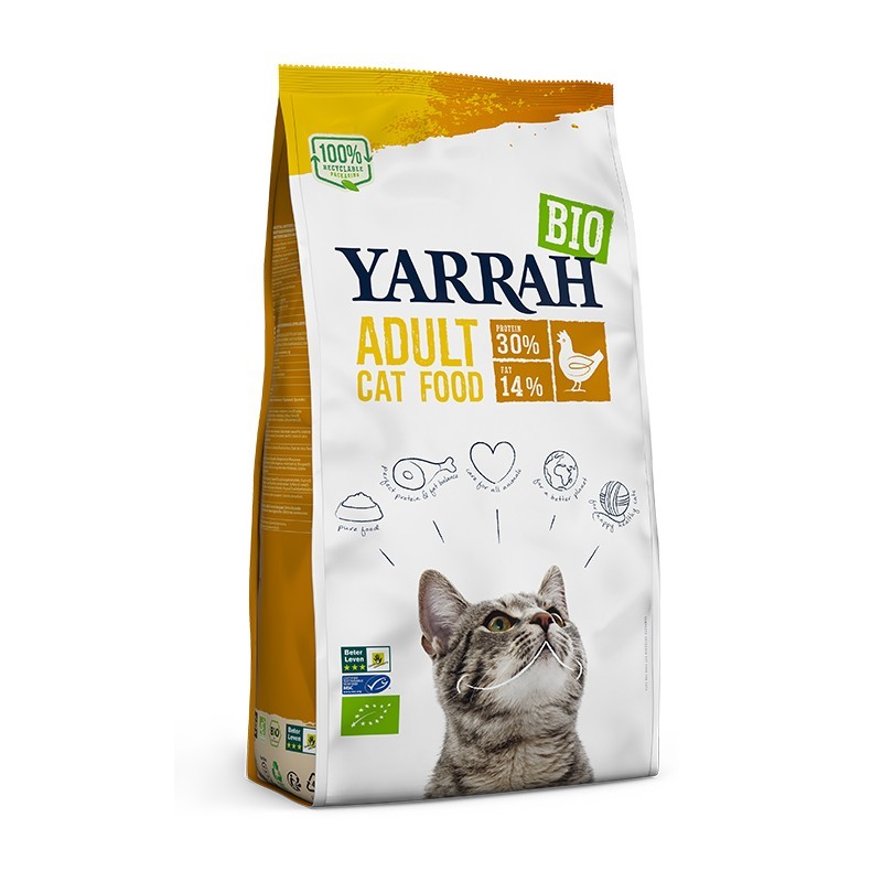 Pienso gatos pollo YARRAH 2,4 kg