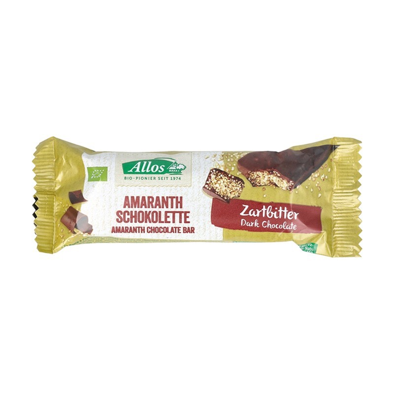 Barrita amaranto chocolate negro (16 ud) ALLOS 25 gr BIO
