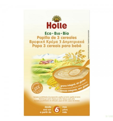 Papilla 3 cereales HOLLE 250 gr ECO