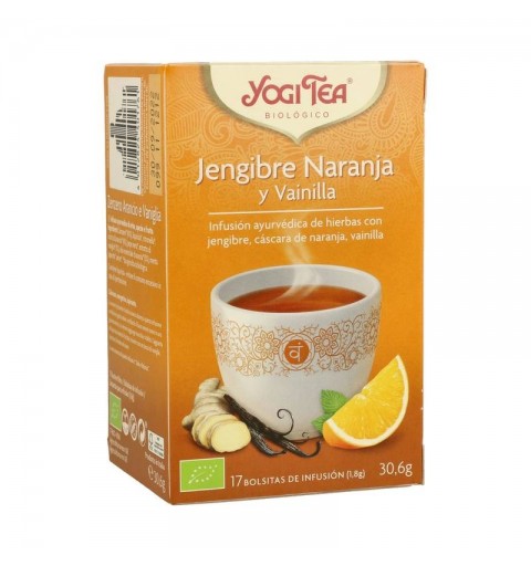Yogi tea infusion jengibre naranja vainilla 17 bolsas BIO