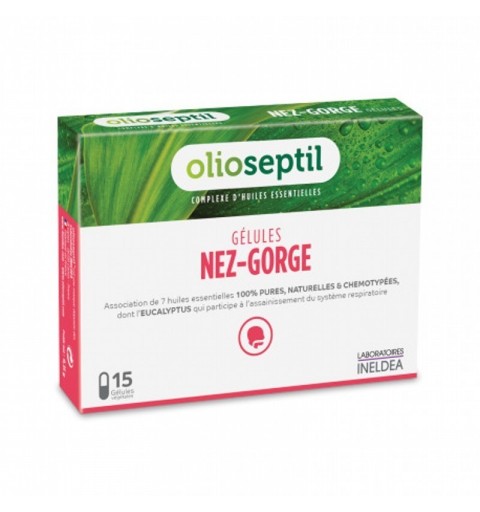 Preparado aceites esenciales nariz garganta OLIOSEPTIL 15 capsulas