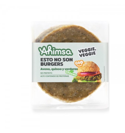 Hamburguesa avena quinoa verduras AHIMSA 160 gr BIO