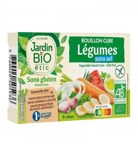Cubitos verduras sin sal y sin gluten JARDIN BIO 8x9 gr