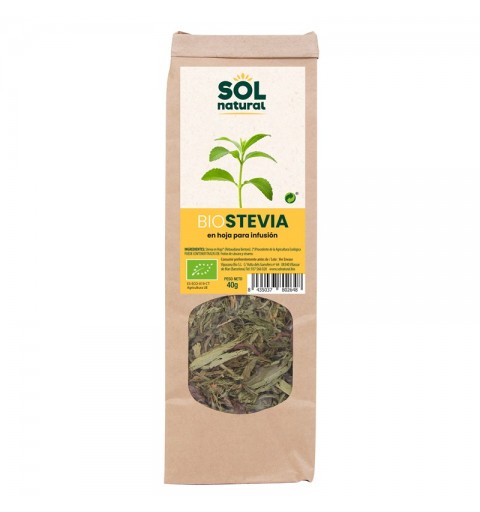 Stevia en hoja bolsa SOL NATURAL 40 gr BIO