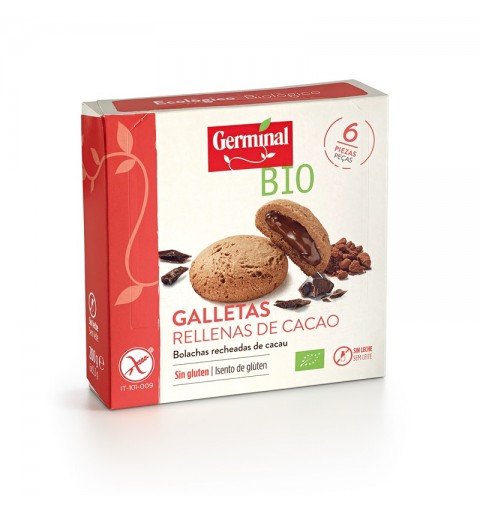 Galletas rellenas cacao sin gluten GERMINAL 200 gr bio