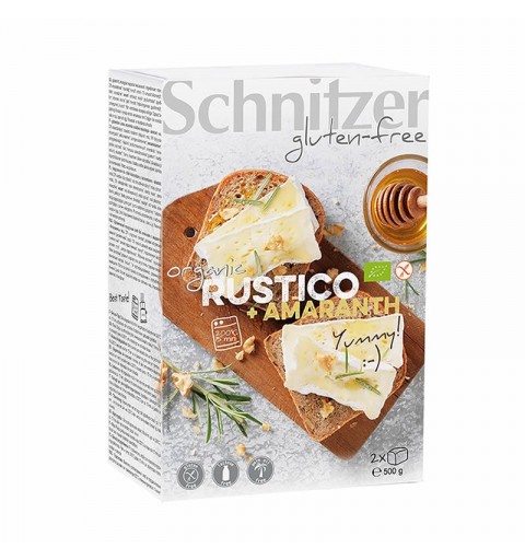 Pan rustico amaranto sin gluten SCHNITZER 2x250 gr BIO