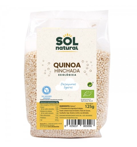 Quinoa hinchada desayuno SOL NATURAL 125 gr BIO