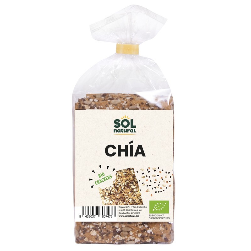 Cracker con semillas de chia SOL NATURAL 200 gr BIO