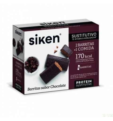Barrita sustitutiva chocolate SIKEN 8 unidades