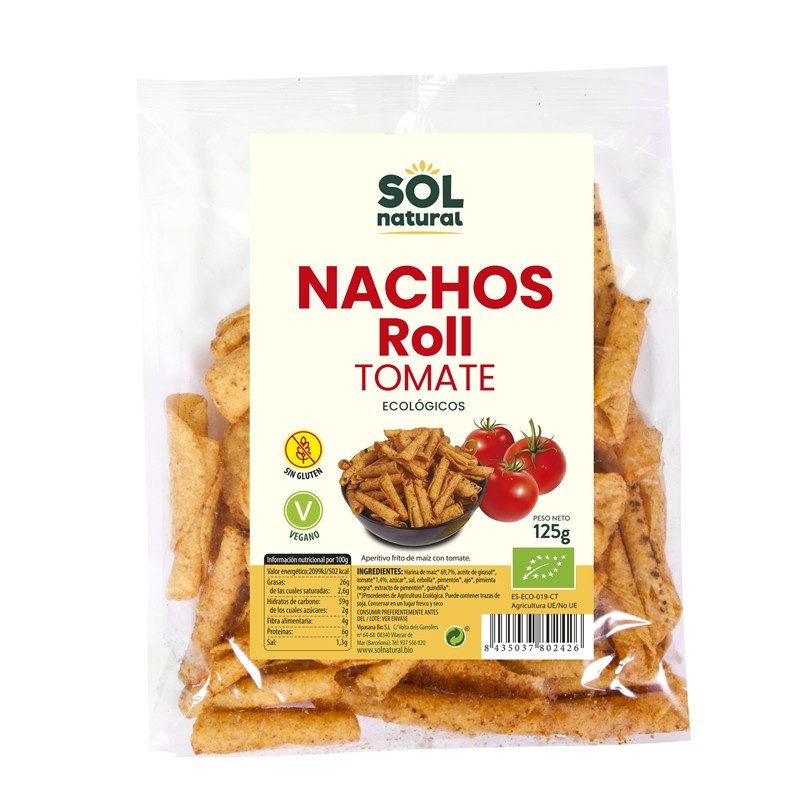 Nachos maiz tomate SOL NATURAL 125 gr BIO