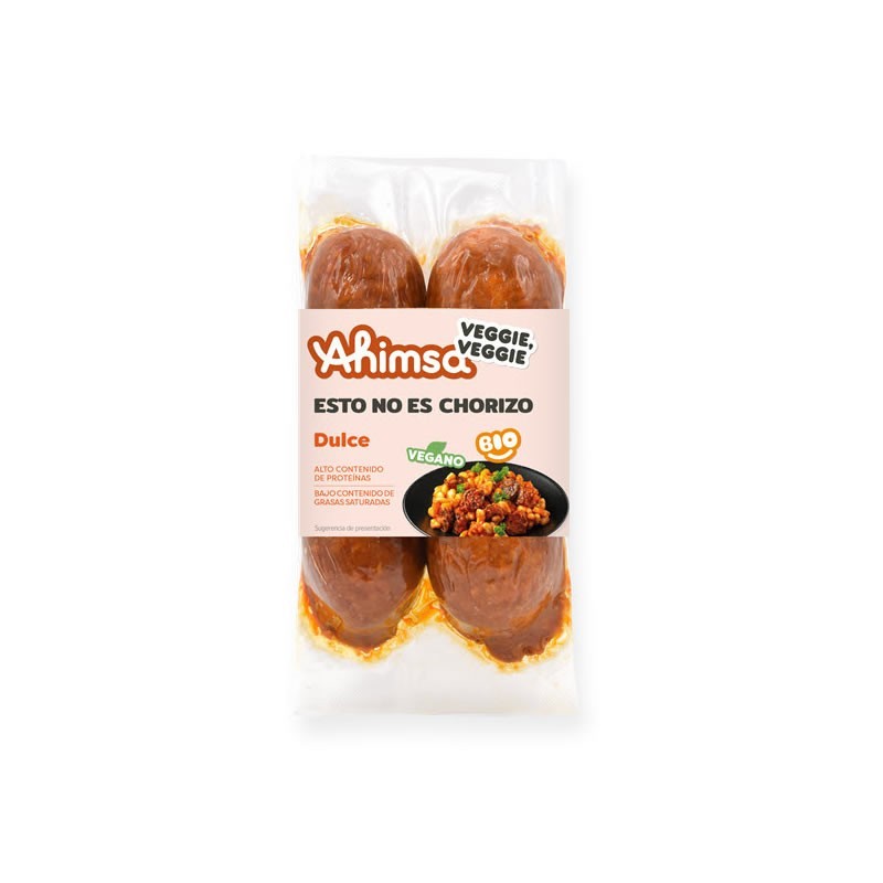 Chorizo dulce vegano AHIMSA 230 gr LD BIO